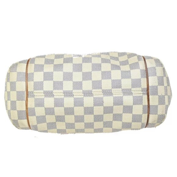 LOUIS VUITTON Totally PM Shoulder Bag Damier Azur Leather White - Picture 6 of 14